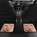 Sphynx Cat Car Floor Mats Funny Cat Face 112428 - YourCarButBetter
