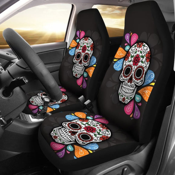 Splash Sugar Skull Car Seat Covers 101819 - YourCarButBetter