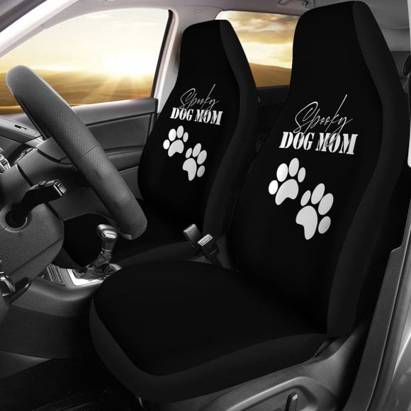 Spooky Dog Mom Halloween Paw Amazing Gift Ideas Car Seat Covers 211110 - YourCarButBetter