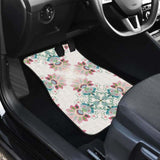 Square Floral Indian Flower Pattern Front And Back Car Mats 153908 - YourCarButBetter