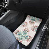 Square Floral Indian Flower Pattern Front And Back Car Mats 153908 - YourCarButBetter