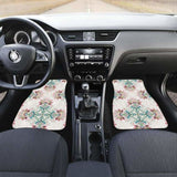 Square Floral Indian Flower Pattern Front And Back Car Mats 153908 - YourCarButBetter