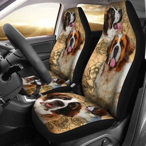 St. Bernard Dogs Pets Animals Car Seat Covers 160830 - YourCarButBetter