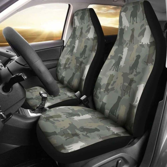 Staffordshire Bull Terrier Camo Car Seat Covers 112608 - YourCarButBetter