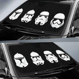 Star Wars Helmets Army Car Auto Sun Shade 094201 - YourCarButBetter
