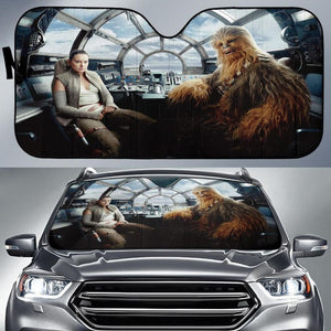 Star Wars The Last Jedi Chewbacca Auto Sun Shades 094201 - YourCarButBetter