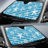 Starfish Blue Blackground Car Auto Sun Shades 460402 - YourCarButBetter