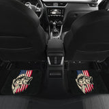 Stars And Stripes Largemouth Bass Fishing Custom American Flag Car Floor Mats 211604 - YourCarButBetter
