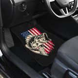 Stars And Stripes Largemouth Bass Fishing Custom American Flag Car Floor Mats 211604 - YourCarButBetter