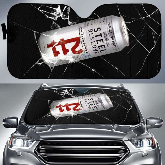 Steel Reserve Auto Sun Shade Car Sun Visor Funny Beer Lover 102507 - YourCarButBetter