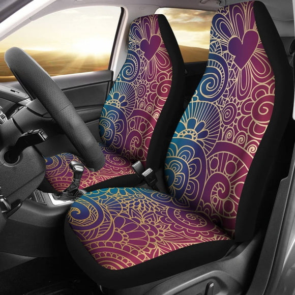 Stencil Mandala Car Seat Covers 093223 - YourCarButBetter