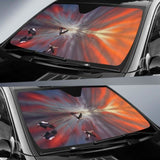 Storks Surreal Evening Sky Mirror Seascape Sunset 5K Car Sun Shade 104020 - YourCarButBetter