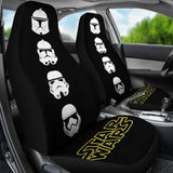 Stormstrooper Head Star Wars Car Seat Covers 094201 - YourCarButBetter