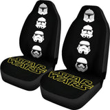 Stormstrooper Head Star Wars Car Seat Covers 094201 - YourCarButBetter