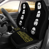 Stormstrooper Head Star Wars Car Seat Covers 094201 - YourCarButBetter