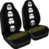 Stormstrooper Head Star Wars Car Seat Covers 094201 - YourCarButBetter