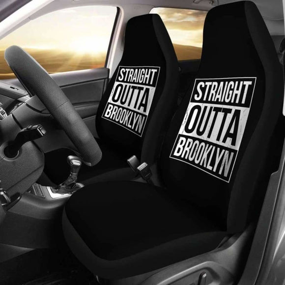 Straight Outta Brooklyn Car Seat Covers Amazing Gift 192609 - YourCarButBetter