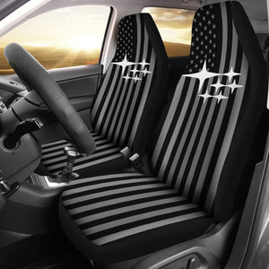 Subaru Mixed Black And White American Flag Car Seat Covers 212803 - YourCarButBetter