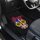 Sugar Skull American Flag Sunflower Floral Cute Gift Car Floor Mats 210403 - YourCarButBetter