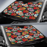 Sugar Skull Auto Sun Car Shades 172609 - YourCarButBetter