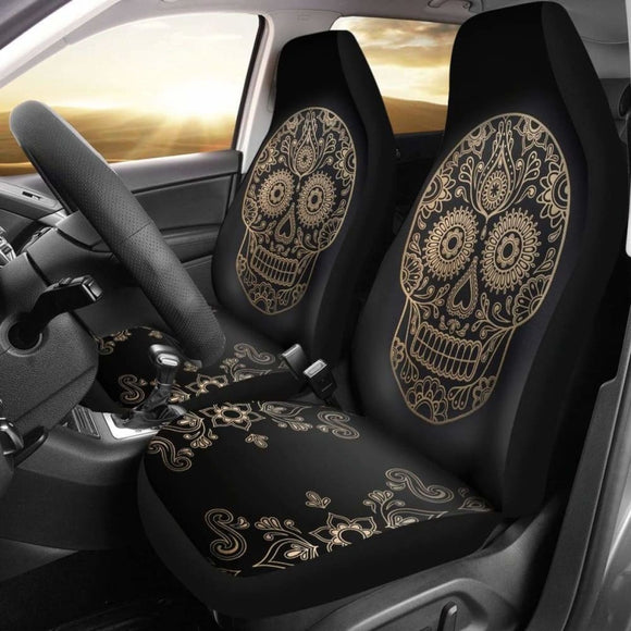 Sugar Skull Back Design Car Seat Covers Amazing 101207 - YourCarButBetter
