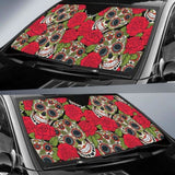 Sugar Skull Car Auto Sun Shade 172609 - YourCarButBetter