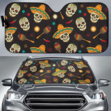 Sugar Skull Car Auto Sun Shade 172609 - YourCarButBetter