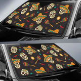 Sugar Skull Car Auto Sun Shade 172609 - YourCarButBetter