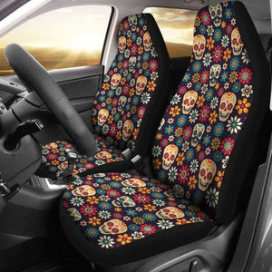 Sugar Skull Car Seat Covers 03 101207 - YourCarButBetter