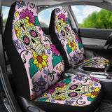 Sugar Skull Cross Car Seat Covers 101819 - YourCarButBetter