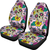 Sugar Skull Cross Car Seat Covers 101819 - YourCarButBetter