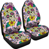 Sugar Skull Cross Car Seat Covers 101819 - YourCarButBetter