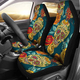 Sugar Skull Floral Car Seat Cover 101819 - YourCarButBetter