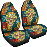 Sugar Skull Floral Car Seat Cover 101819 - YourCarButBetter