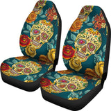 Sugar Skull Floral Car Seat Cover 101819 - YourCarButBetter