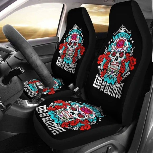 Sugar Skull Kind Of Beautiful Car Seat Covers 101207 - YourCarButBetter