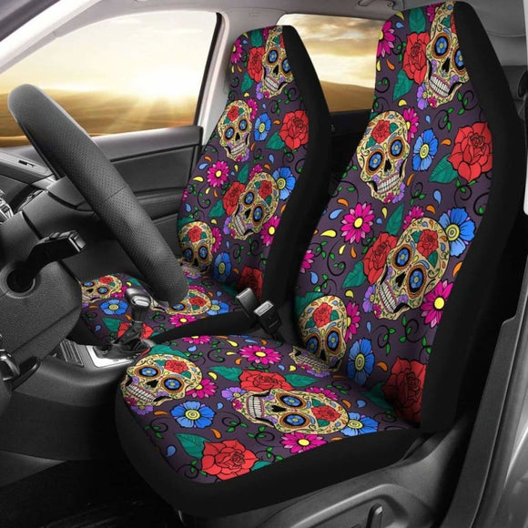 Sugar Skull Pattern Car Seat Cover 101207 - YourCarButBetter
