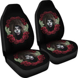 Sugar Skull Wreath Seat Covers 101819 - YourCarButBetter