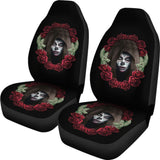 Sugar Skull Wreath Seat Covers 101819 - YourCarButBetter