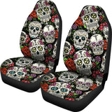 Sugar Skulls Car Seat Covers Set 101819 - YourCarButBetter