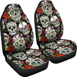 Sugar Skulls Car Seat Covers Set 101819 - YourCarButBetter