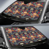 Sugar Skulls Flower Maxican Pattern Car Auto Sun Shades 172609 - YourCarButBetter
