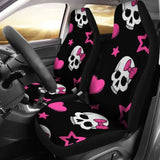 Sugar Skulls Pink Hearts Car Seat Covers 101207 - YourCarButBetter