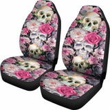 Sugar Skulls Roses Car Seat Covers 101207 - YourCarButBetter