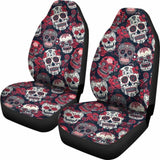 Sugar Skulls & Roses Car Seat Covers 101207 - YourCarButBetter