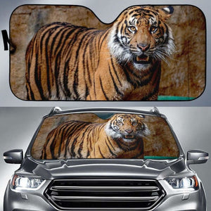 Sumatran Tiger Zoo 4K Car Sun Shade 172609 - YourCarButBetter