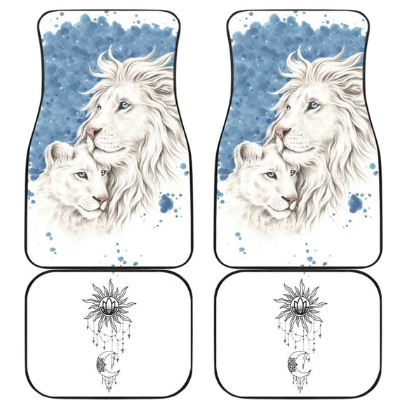 Sun And Moon Lion Car Floor Mats Meaningful Gifts Idea Custom Car Accessories 212701 - YourCarButBetter