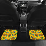Sunflower Butterfly Front And Back Car Mats 184610 - YourCarButBetter