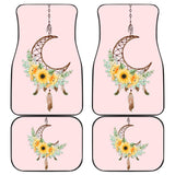 Sunflower Dream Catcher Feather Pink Printed Car Floor Mats 212003 - YourCarButBetter