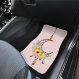 Sunflower Dream Catcher Feather Pink Printed Car Floor Mats 212003 - YourCarButBetter